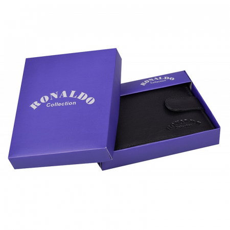 Portofel barbati, PORMG015, piele naturala, Negru, cu RFID [5]