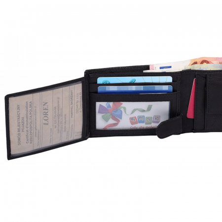 Portofel barbati, PORMG015, piele naturala, Negru, cu RFID [3]