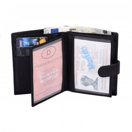 Portofel barbati, PORMG016, piele naturala, Negru, cu RFID [3]