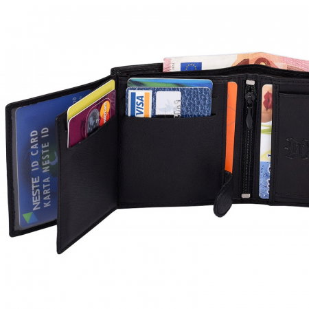 Portofel barbati, PORMG054, piele naturala, Negru, cu RFID [3]