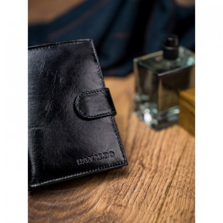 Portofel barbati, PORMG036, piele naturala, Negru, cu RFID [9]
