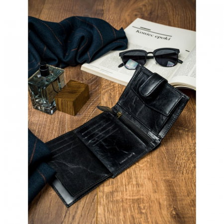 Portofel barbati, PORMG036, piele naturala, Negru, cu RFID [3]