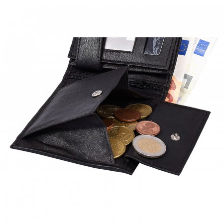 Portofel barbati, PORMG022, piele naturala, Negru, cu RFID [7]