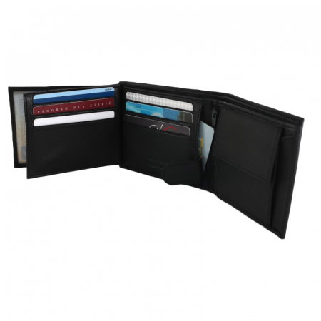 Portofel barbati, PORMG022, piele naturala, Negru, cu RFID [11]