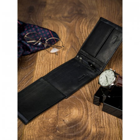 Portofel barbati, PORMG022, piele naturala, Negru, cu RFID [20]