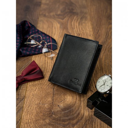 Portofel barbati, PORMG061, piele naturala, Negru, cu RFID [8]