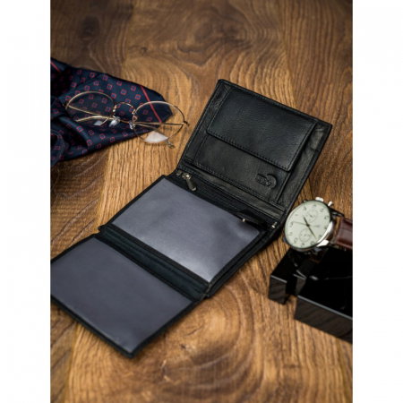 Portofel barbati, PORMG061, piele naturala, Negru, cu RFID [13]