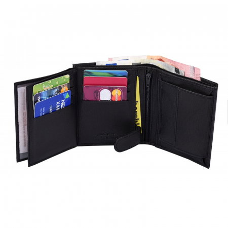 Portofel barbati, PORMG061, piele naturala, Negru, cu RFID [4]