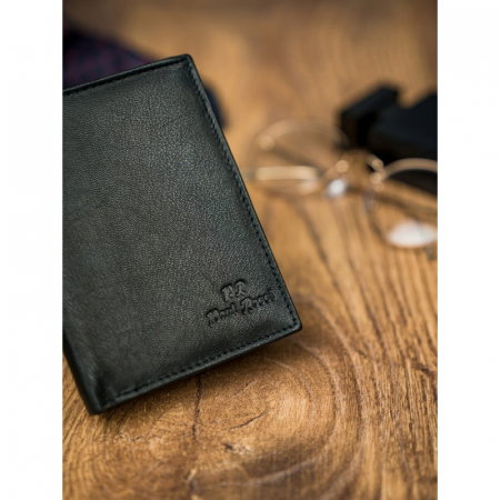 Portofel barbati, PORMG061, piele naturala, Negru, cu RFID [10]