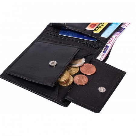 Portofel barbati, PORMG035, piele naturala, Negru, cu RFID [5]