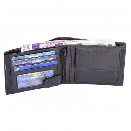 Portofel barbati, PORMG035, piele naturala, Negru, cu RFID [2]
