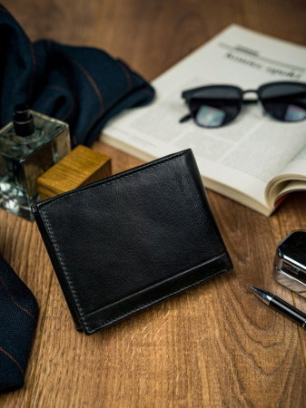 Portofel barbati, PORMG035, piele naturala, Negru, cu RFID [9]