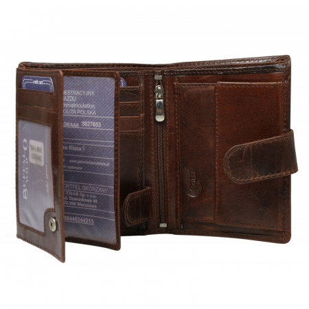 Portofel barbati, PORMG041, piele naturala, maron coniac, cu RFID [7]