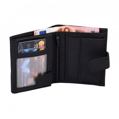 Portofel barbati, PORMG060, piele naturala, Negru, cu RFID [2]