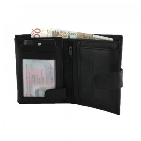 Portofel barbati, PORMG060, piele naturala, Negru, cu RFID [8]