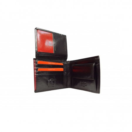Portofel unisex PORMGP12 Negru, Piele naturala [2]