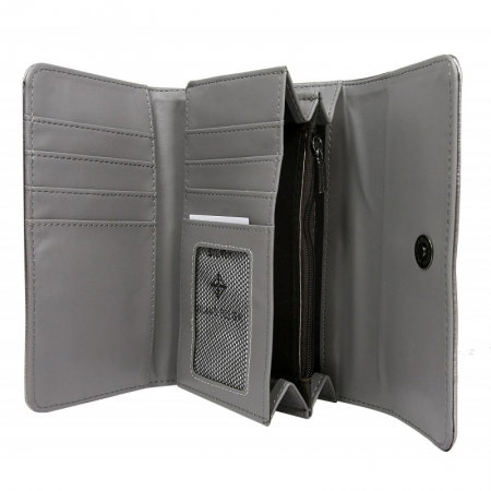 Portofel dama din piele ecologica Milano Design PORT537 Argintiu [1]