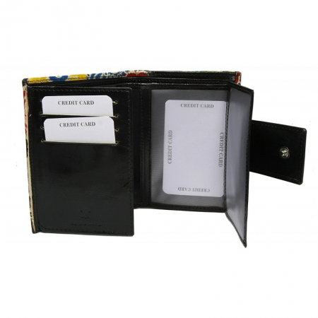 Portofel dama din piele naturala cu model floral  PORT632 [1]