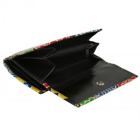 Portofel dama din piele naturala cu model floral  PORT632 [2]