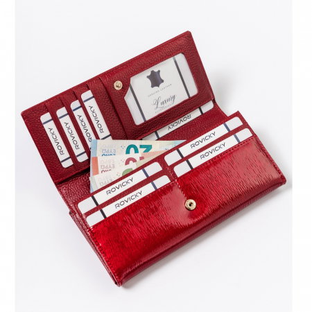 Portofel dama din piele naturala PORTG504, Rosu, Lorenti, RFID [3]