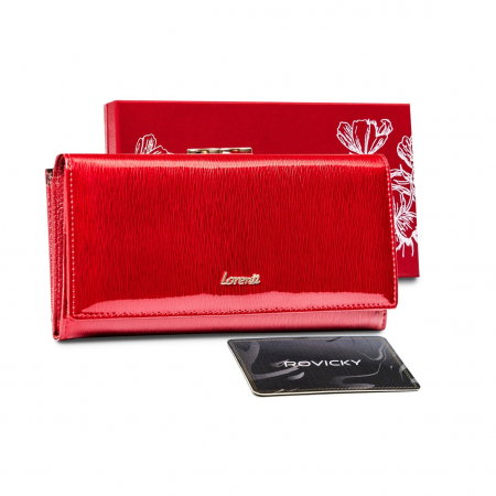Portofel dama din piele naturala PORTG504, Rosu, Lorenti, RFID [6]