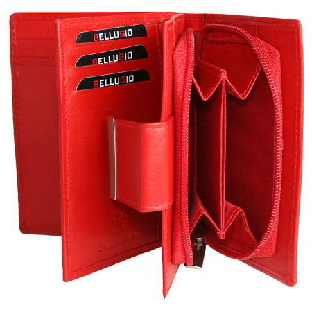 Portofel dama piele naturala Bellugio PORT201 Rosu [1]