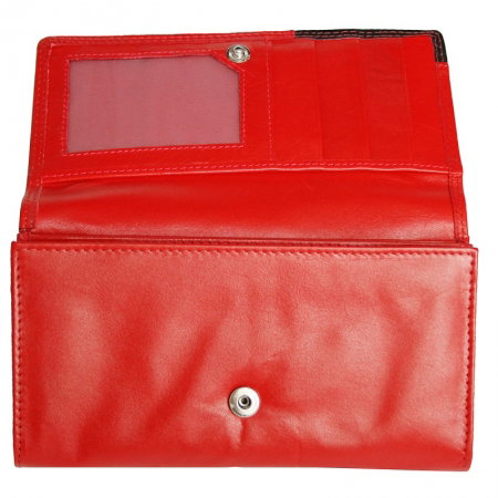 Portofel dama piele naturala Bellugio PORT538 Rosu si Negru [3]