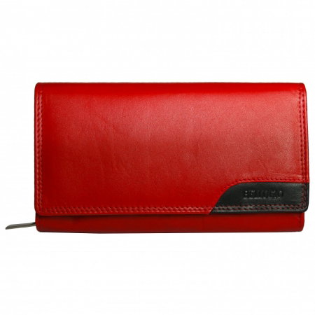 Portofel dama piele naturala Bellugio PORT538 Rosu si Negru [0]