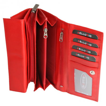 Portofel dama piele naturala Bellugio PORT208 Rosu [2]