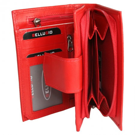 Portofel dama piele naturala Bellugio PORT502 Rosu [3]