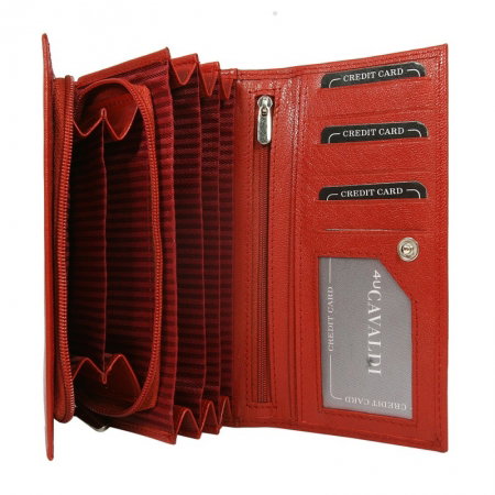 Portofel dama piele naturala Cavaldi PORT410 Rosu [1]