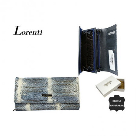 Portofel dama piele naturala Lorenti PORT405 Albastru Piton [2]
