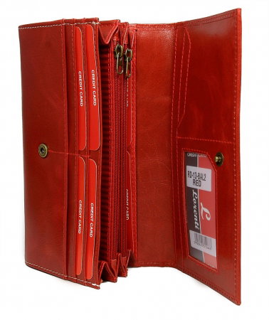 Portofel dama piele naturala Lorenti PORT418 Rosu [2]