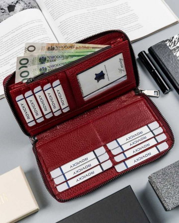Portofel dama piele naturala Lorenti PORTG425 Rosu, cu RFID [6]