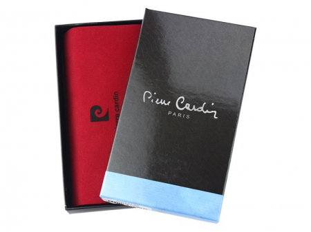 Portofel de lux pt. dama din piele naturala cu frunze Pierre Cardin PORT603 Negru [6]