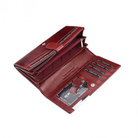 Portofel de lux pt. dama din piele naturala Gregorio PORT522 Rosu [3]