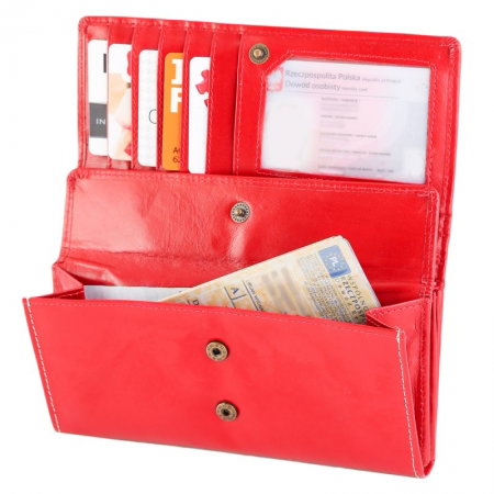 Portofel de lux pt. dama din piele naturala Lorenti PORT508 Rosu [6]