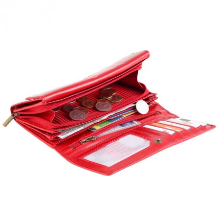 Portofel de lux pt. dama din piele naturala Lorenti PORT508 Rosu [2]