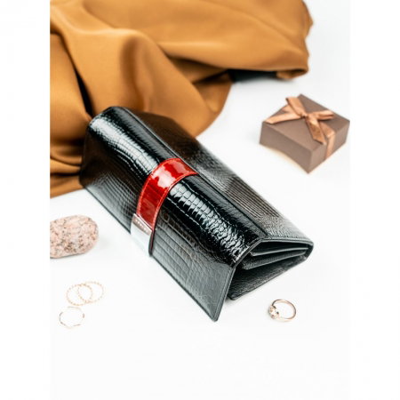 Portofel de lux pt. dama din piele naturala Lorenti PORT510 Negru [6]