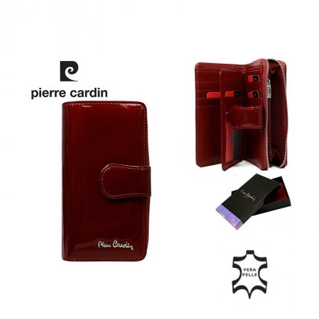 Portofel de lux pt. dama din piele naturala Pierre Cardin PORT506 Rosu [2]