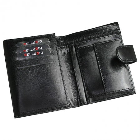 Portofel din piele naturala pentru barbati Bellugio PORM551 Negru [1]