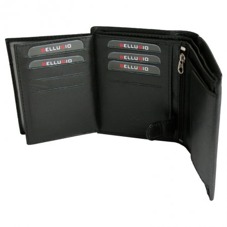 Portofel din piele naturala pentru barbati Bellugio PORM553 Negru [2]