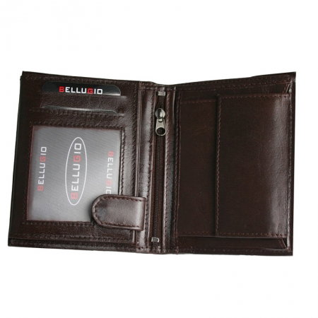 Portofel din piele naturala pentru barbati Bellugio PORM556 Maron [1]