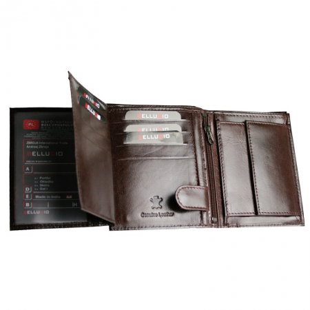 Portofel din piele naturala pentru barbati Bellugio PORM556 Maron [2]