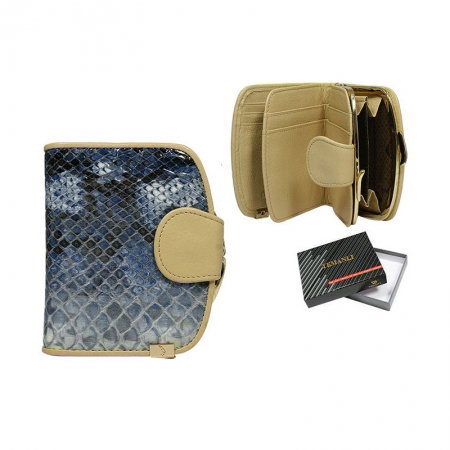 Portofel lux dama din piele naturala model sarpe, albastru  PORT625  [2]