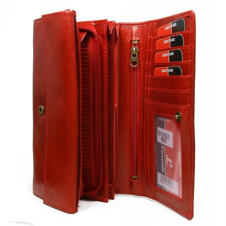 Portofel rosu de dama din piele naturala Lorenti PORT631 [1]