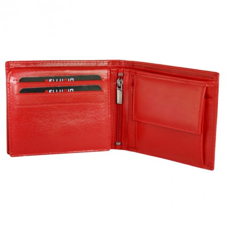 Portofel de Lux Rosu piele naturala Bellugio PORM900 UNISEX [1]
