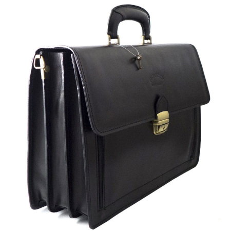 Servieta din piele naturala Neagra, incapatoare- GEA402 [1]