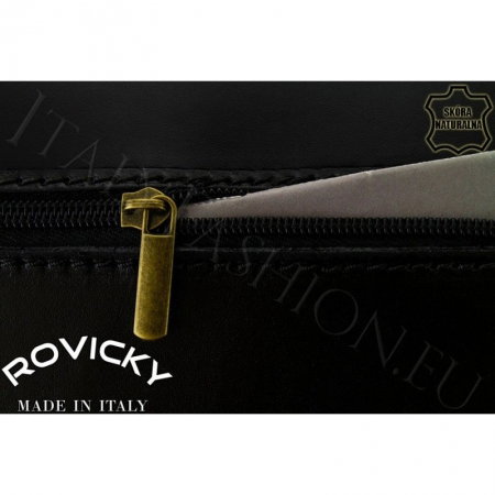 Servieta din piele naturala incapatoare marca Rovicky, Made in Italy - GEA403 [11]