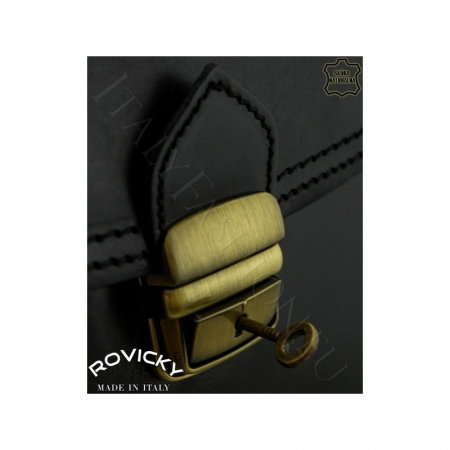 Servieta din piele naturala incapatoare marca Rovicky, Made in Italy - GEA403 [9]